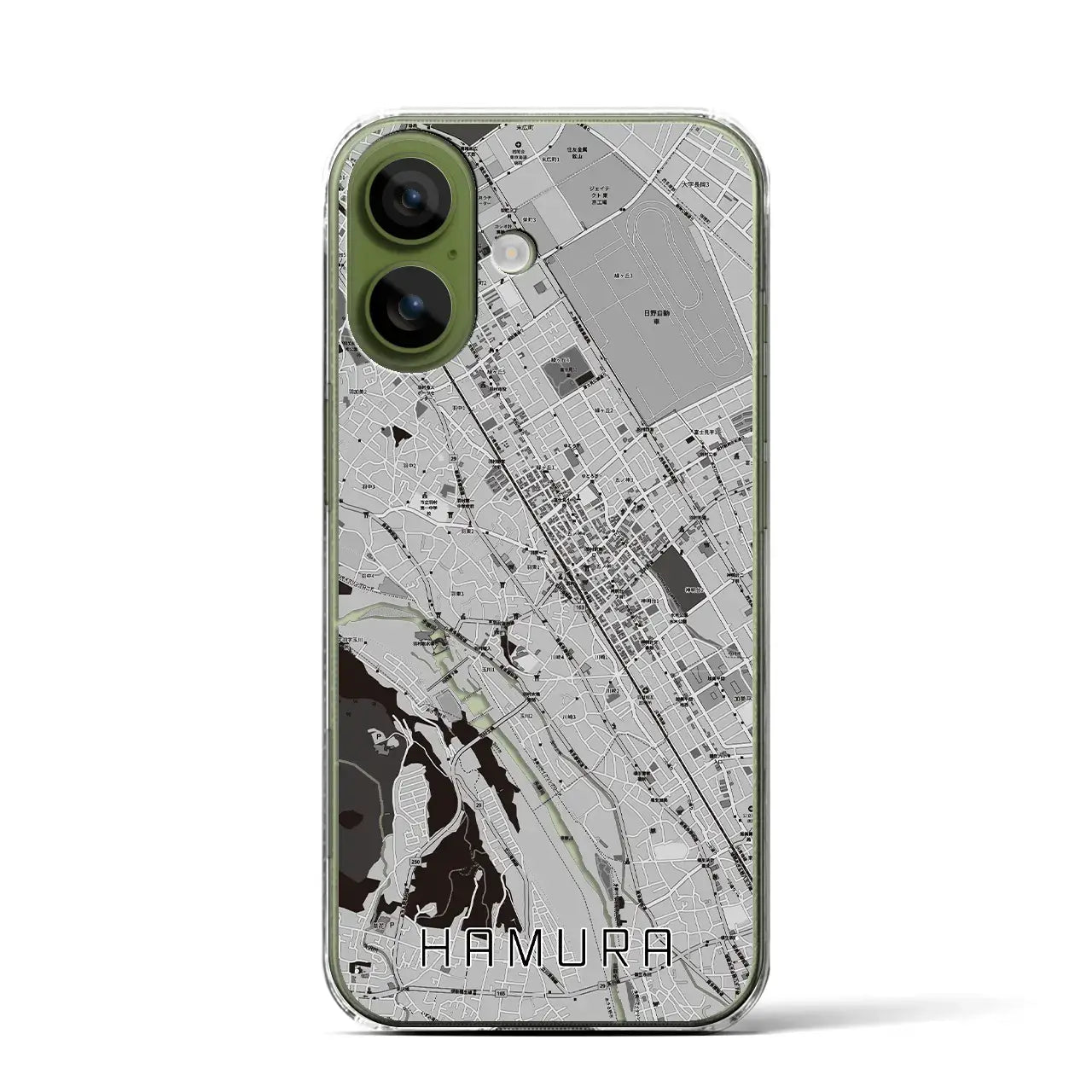 【羽村（東京都）】地図柄iPhoneケース（クリアタイプ）