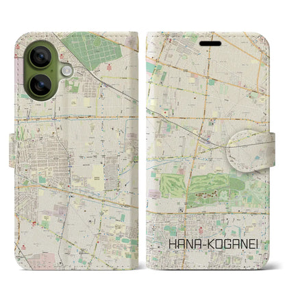 【花小金井（東京都）】地図柄iPhoneケース（手帳タイプ）