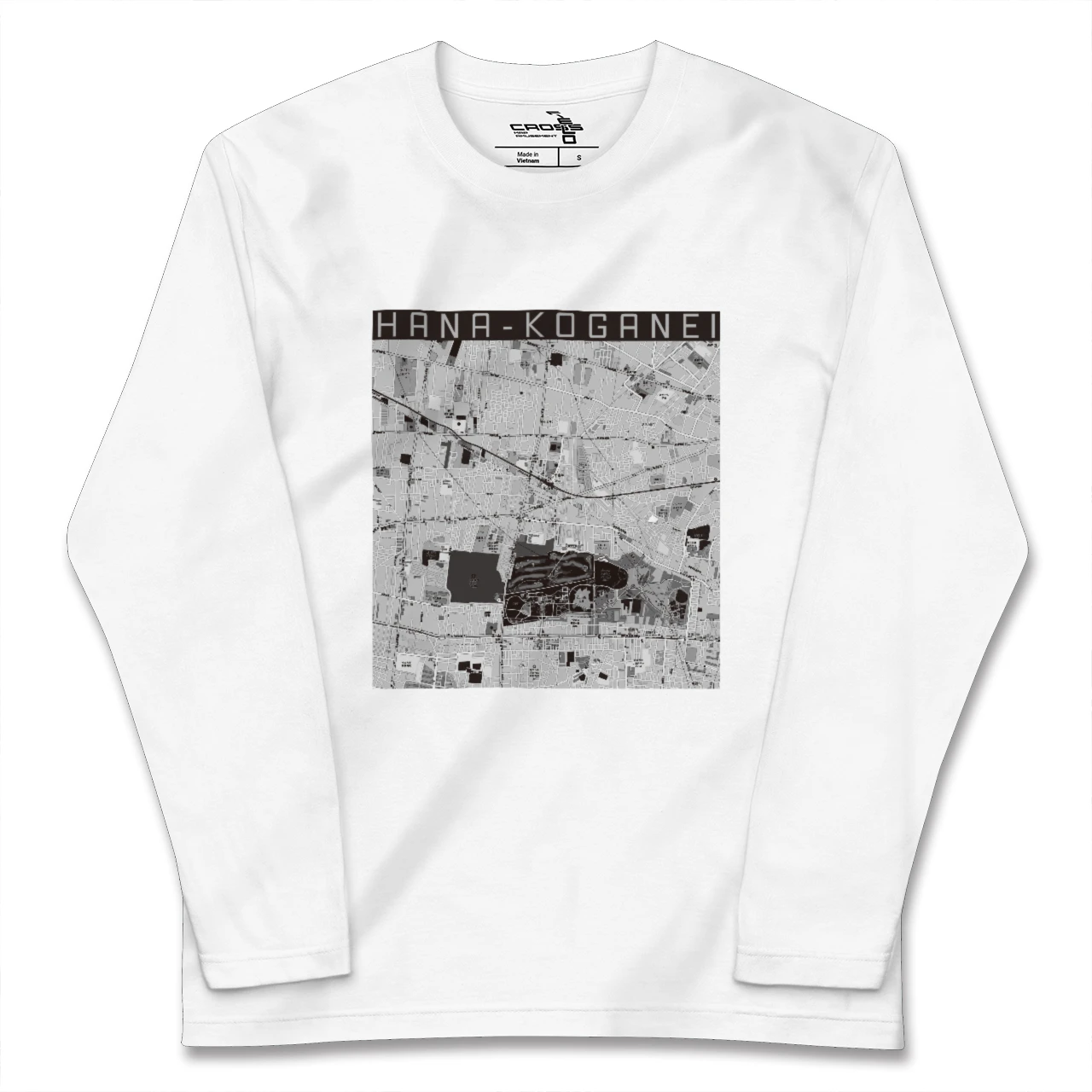 【花小金井（東京都）】地図柄ロングスリーブTシャツ