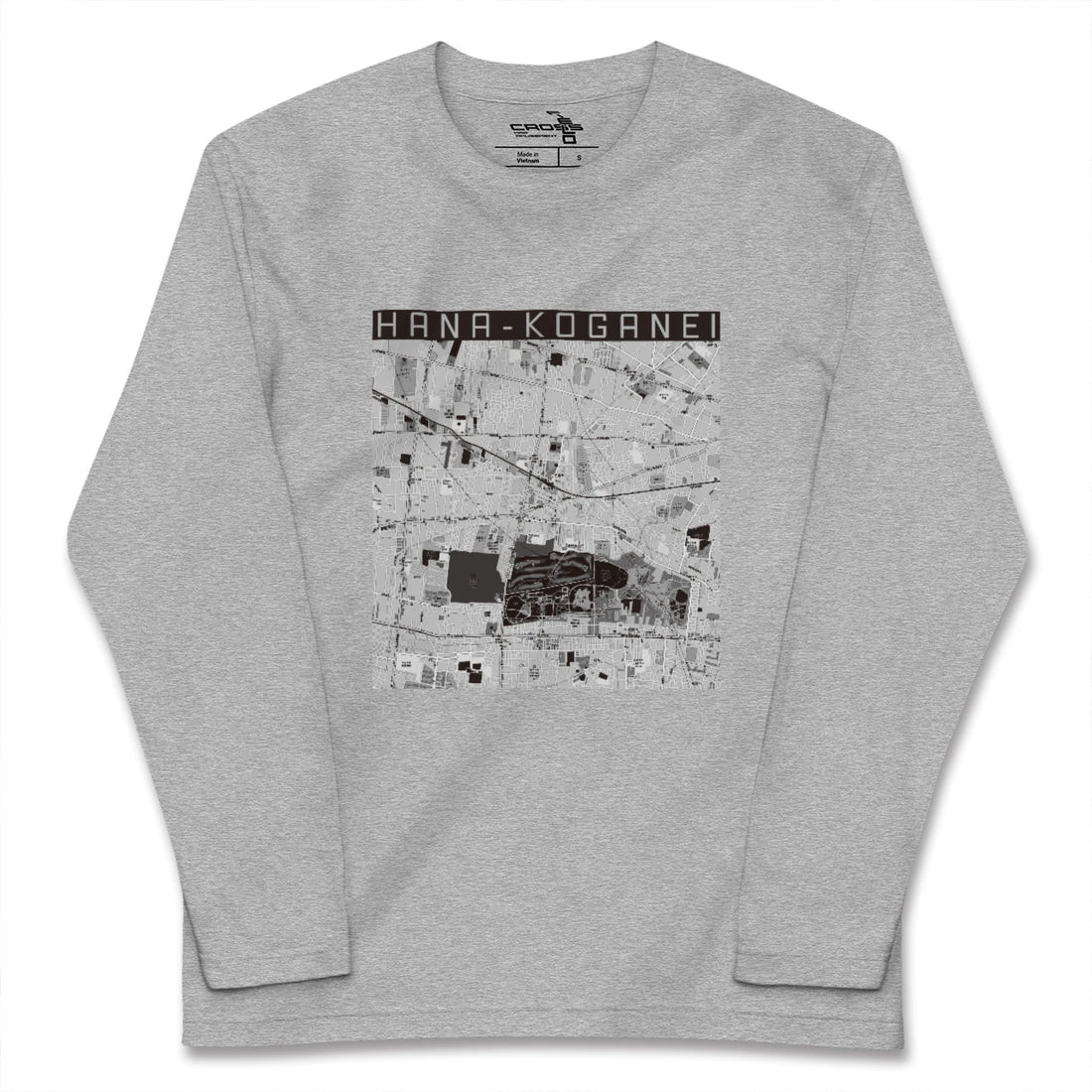 【花小金井（東京都）】地図柄ロングスリーブTシャツ