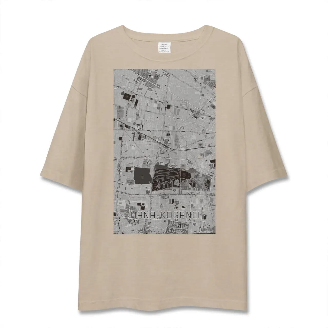 【花小金井（東京都）】地図柄ビッグシルエットTシャツ