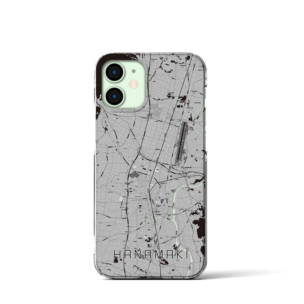 【花巻（岩手県）】地図柄iPhoneケース（クリアタイプ）