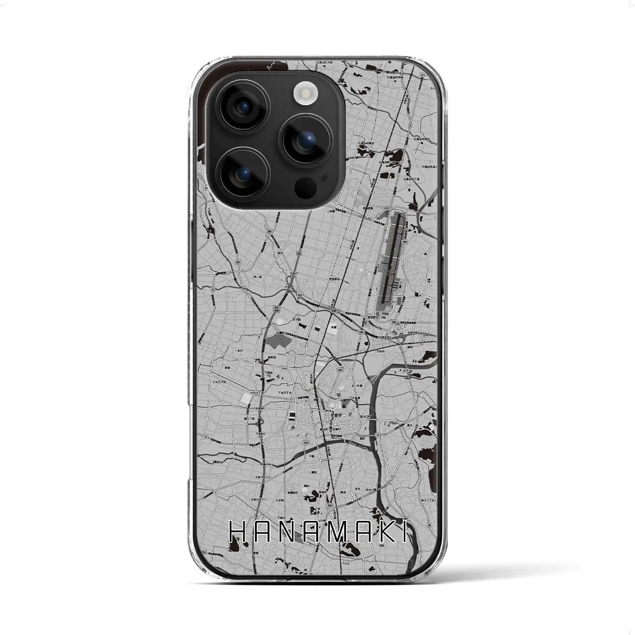 【花巻（岩手県）】地図柄iPhoneケース（クリアタイプ）