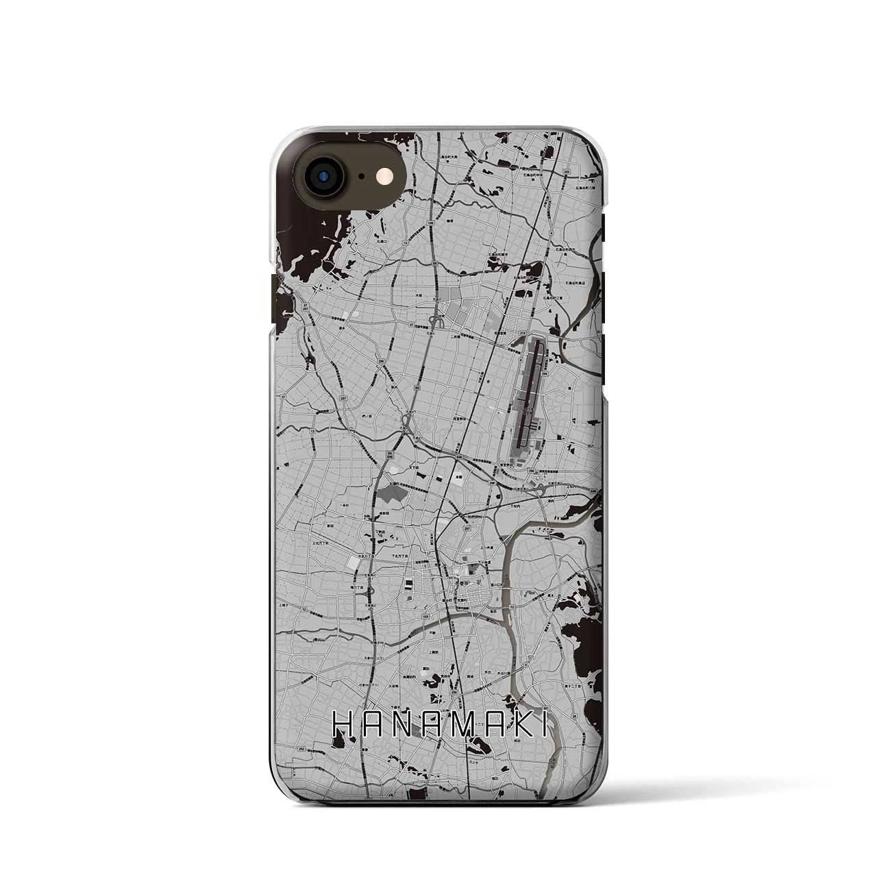 【花巻（岩手県）】地図柄iPhoneケース（クリアタイプ）