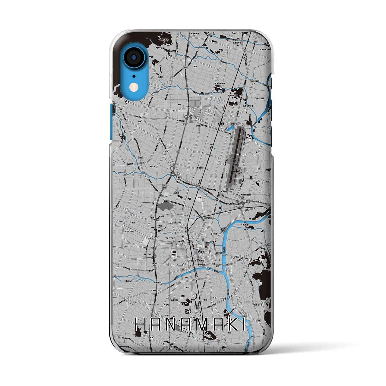 【花巻（岩手県）】地図柄iPhoneケース（クリアタイプ）
