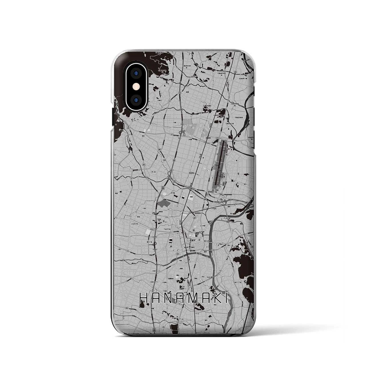 【花巻（岩手県）】地図柄iPhoneケース（クリアタイプ）
