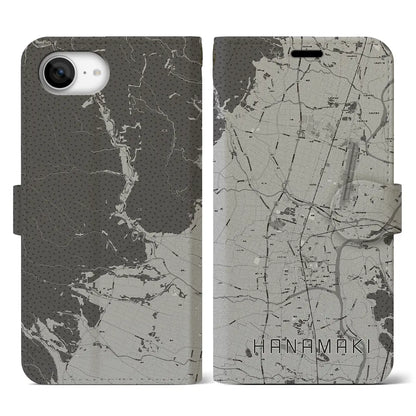 【花巻（岩手県）】地図柄iPhoneケース（手帳タイプ）