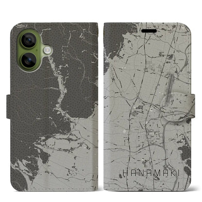 【花巻（岩手県）】地図柄iPhoneケース（手帳タイプ）