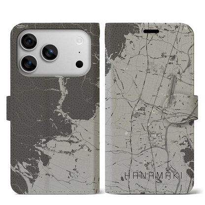 【花巻（岩手県）】地図柄iPhoneケース（手帳タイプ）