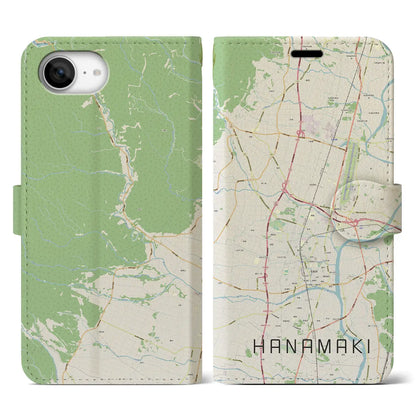 【花巻（岩手県）】地図柄iPhoneケース（手帳タイプ）