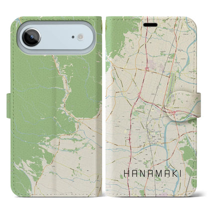 【花巻（岩手県）】地図柄iPhoneケース（手帳タイプ）