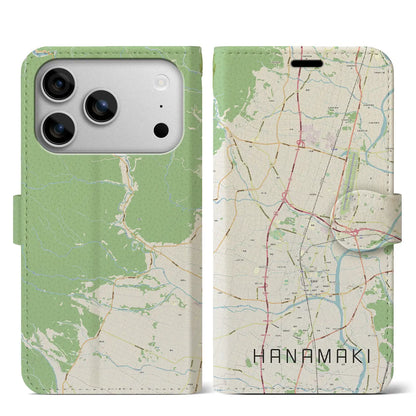 【花巻（岩手県）】地図柄iPhoneケース（手帳タイプ）