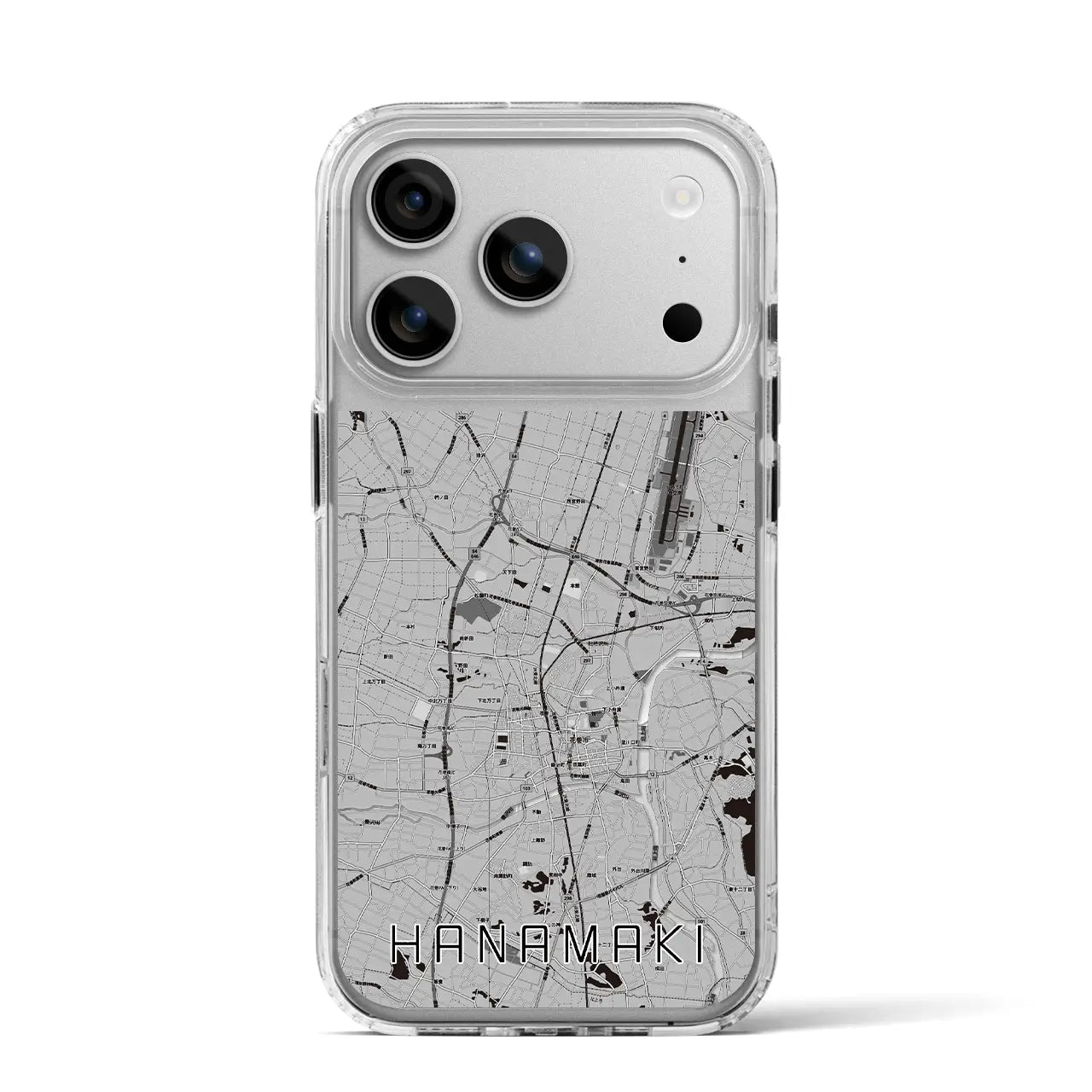 【花巻（岩手県）】地図柄iPhoneケース（MagSafeタイプ）