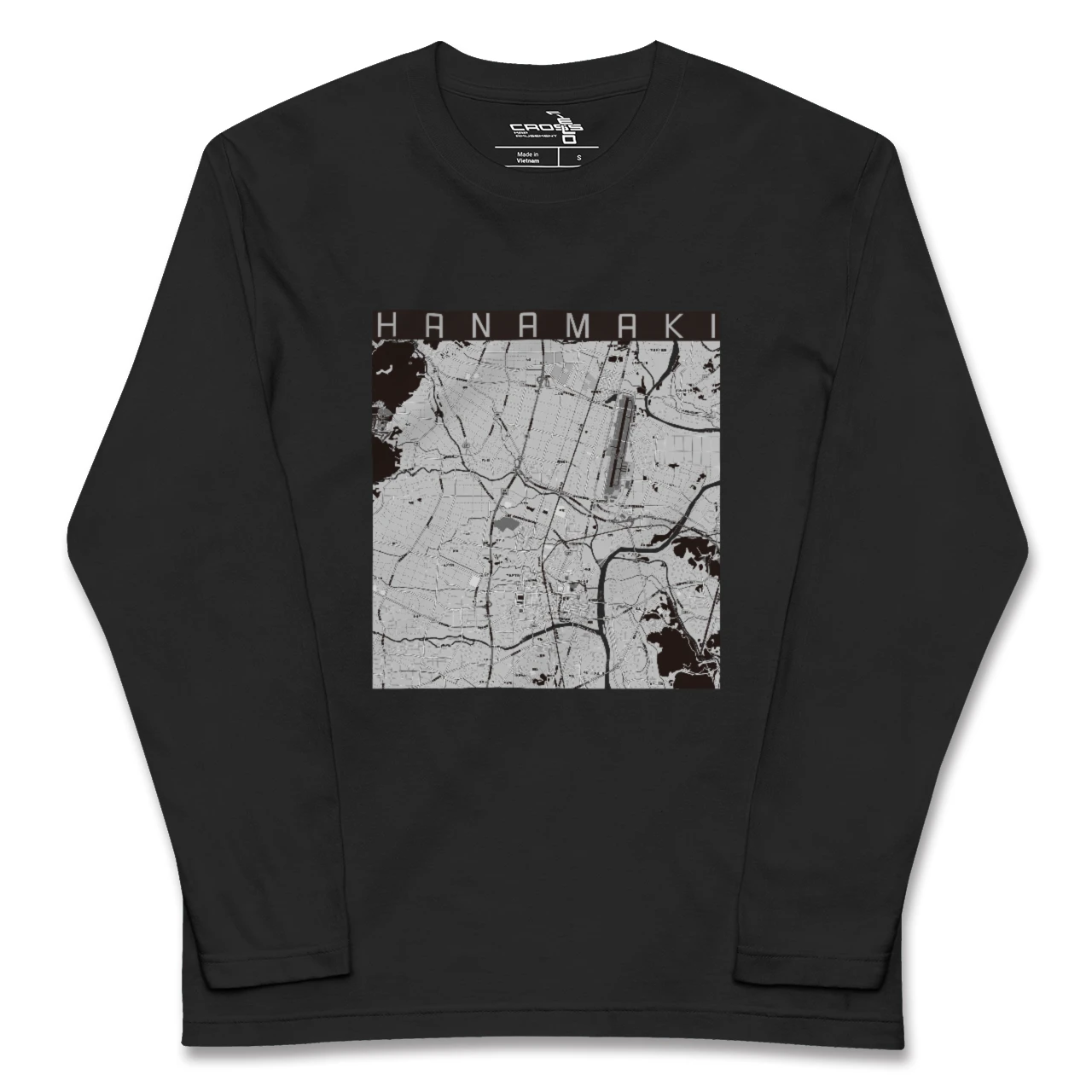 【花巻（岩手県）】地図柄ロングスリーブTシャツ