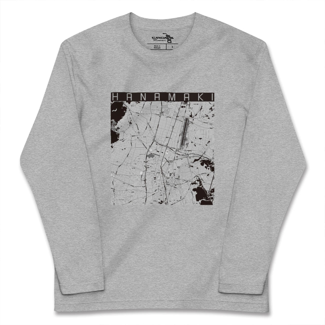 【花巻（岩手県）】地図柄ロングスリーブTシャツ