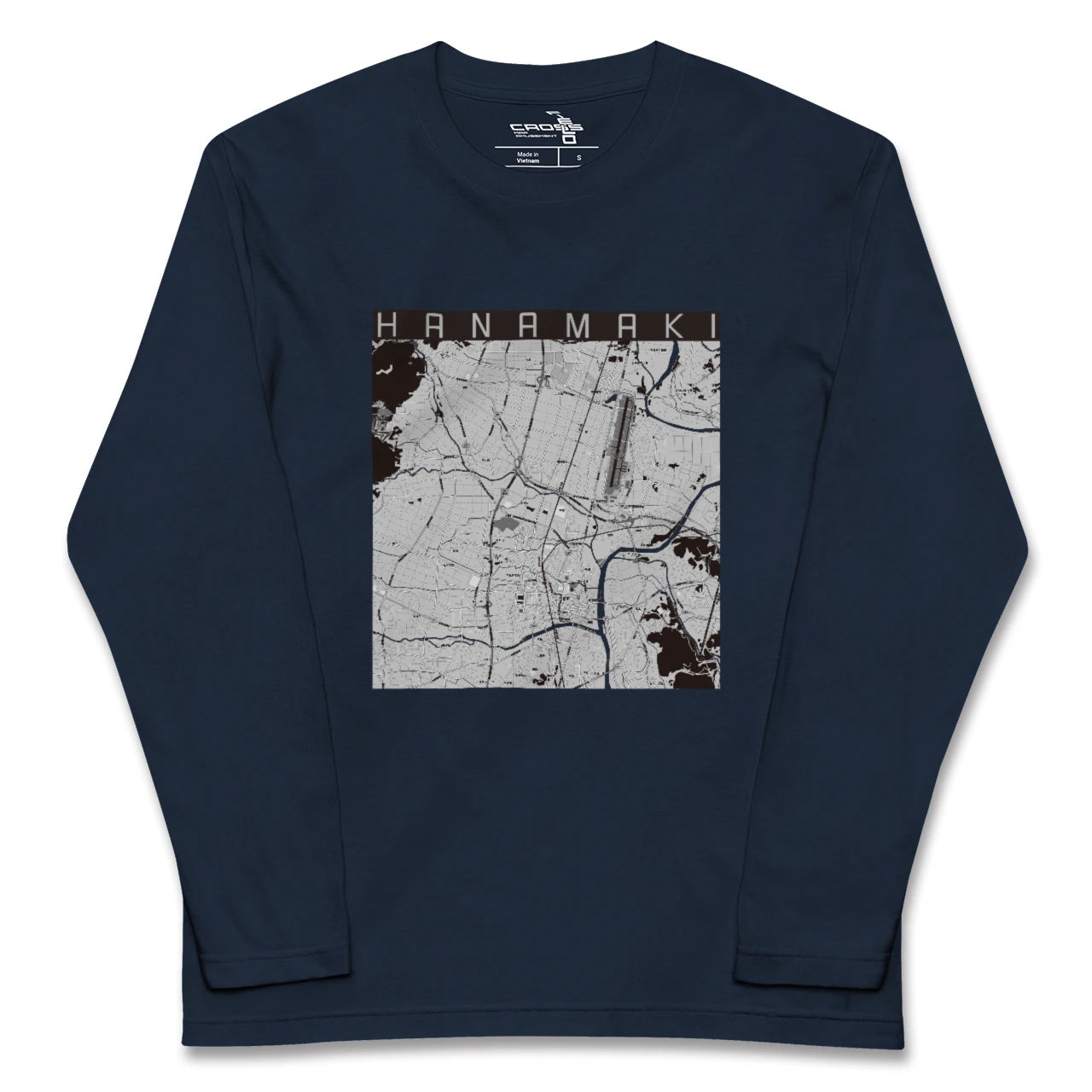 【花巻（岩手県）】地図柄ロングスリーブTシャツ