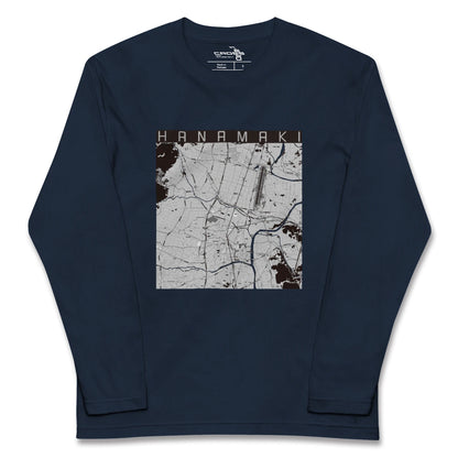 【花巻（岩手県）】地図柄ロングスリーブTシャツ