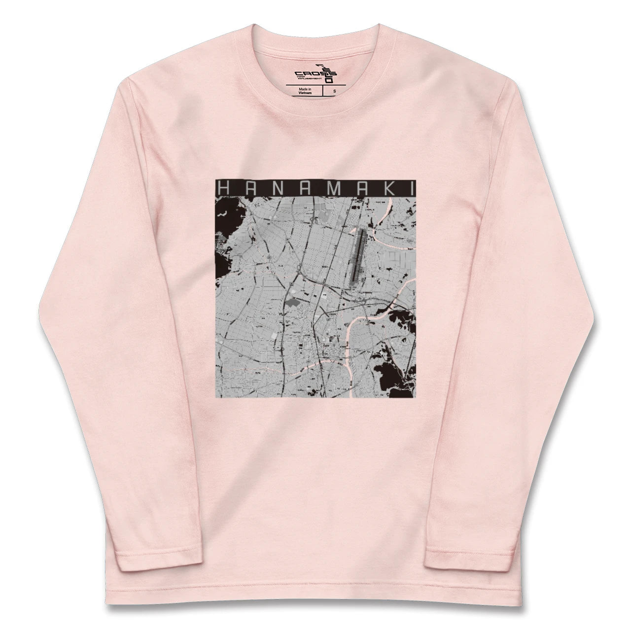 【花巻（岩手県）】地図柄ロングスリーブTシャツ