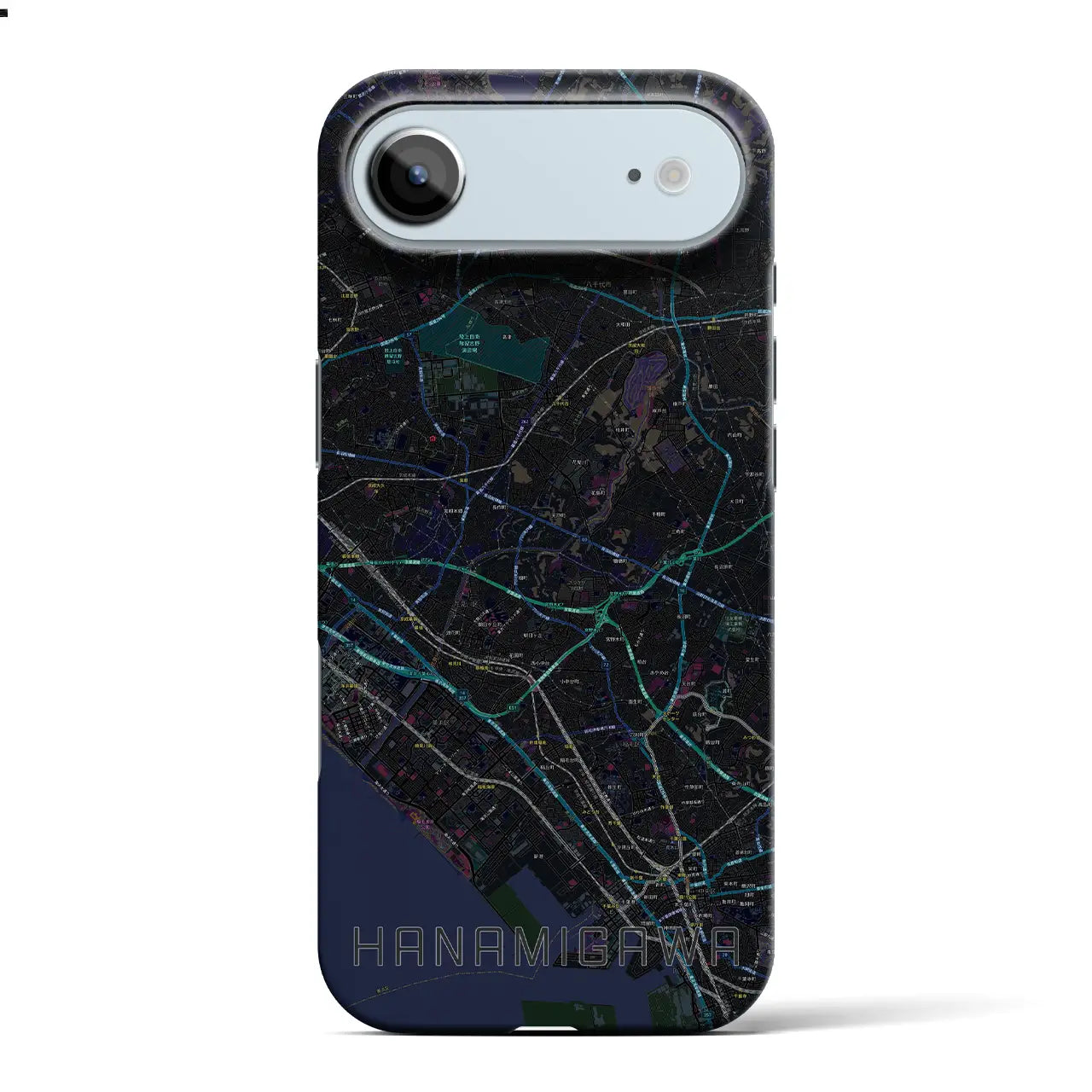 【花見川（千葉県）】地図柄iPhoneケース（バックカバータイプ）