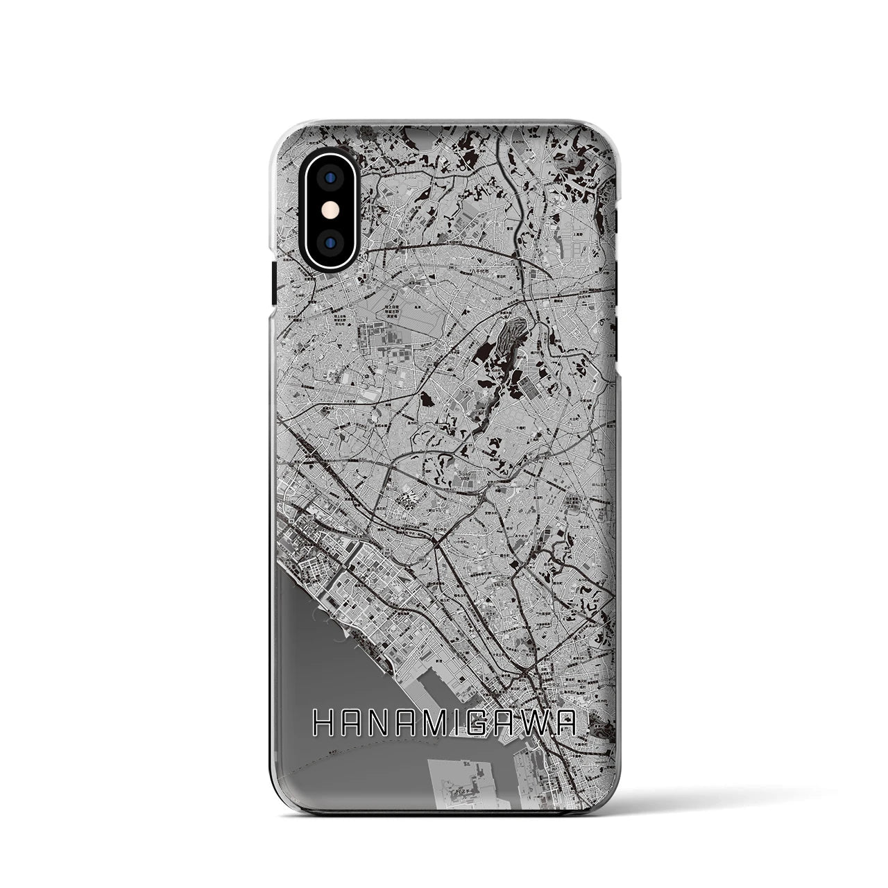 【花見川（千葉県）】地図柄iPhoneケース（クリアタイプ）