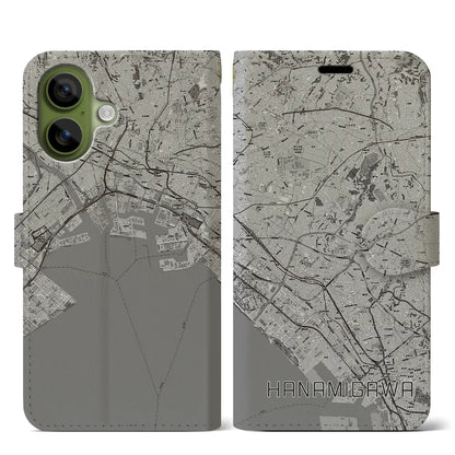 【花見川（千葉県）】地図柄iPhoneケース（手帳タイプ）