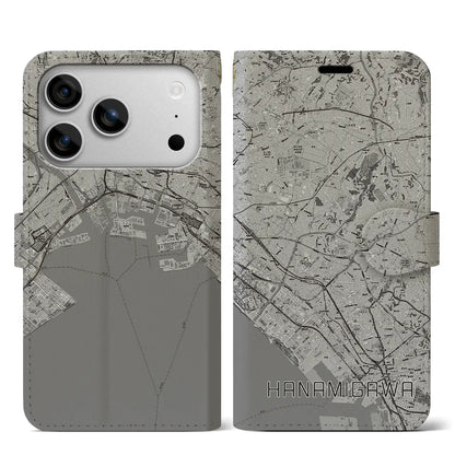 【花見川（千葉県）】地図柄iPhoneケース（手帳タイプ）