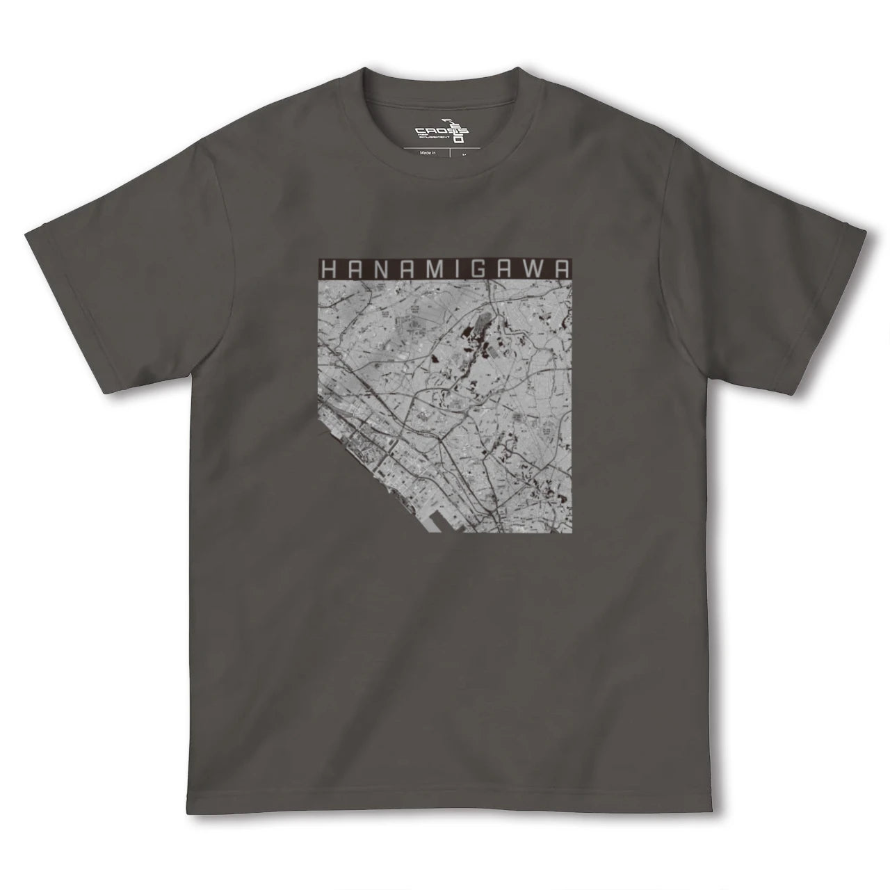 【花見川（千葉県）】地図柄ヘビーウェイトTシャツ