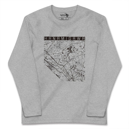 【花見川（千葉県）】地図柄ロングスリーブTシャツ