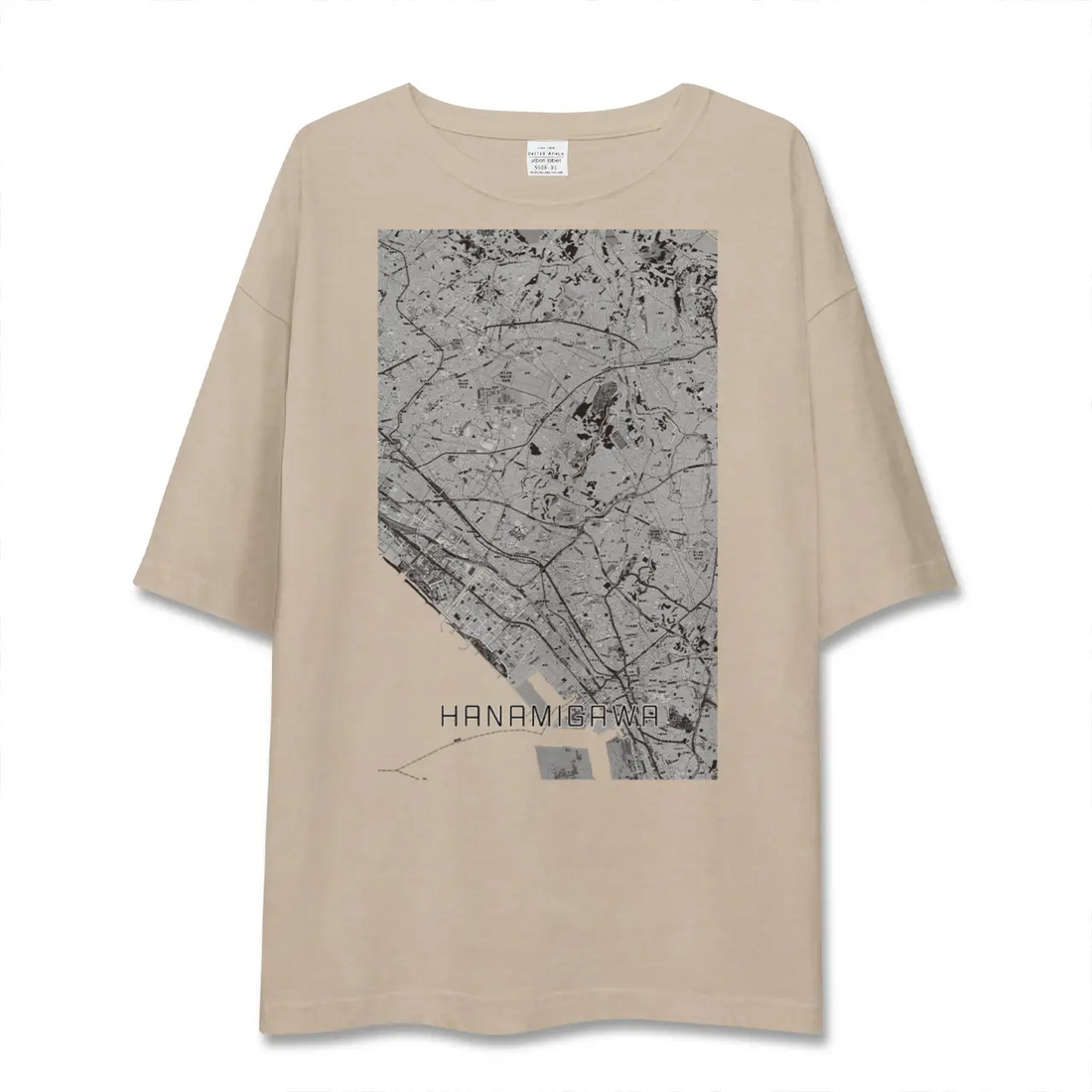 【花見川（千葉県）】地図柄ビッグシルエットTシャツ