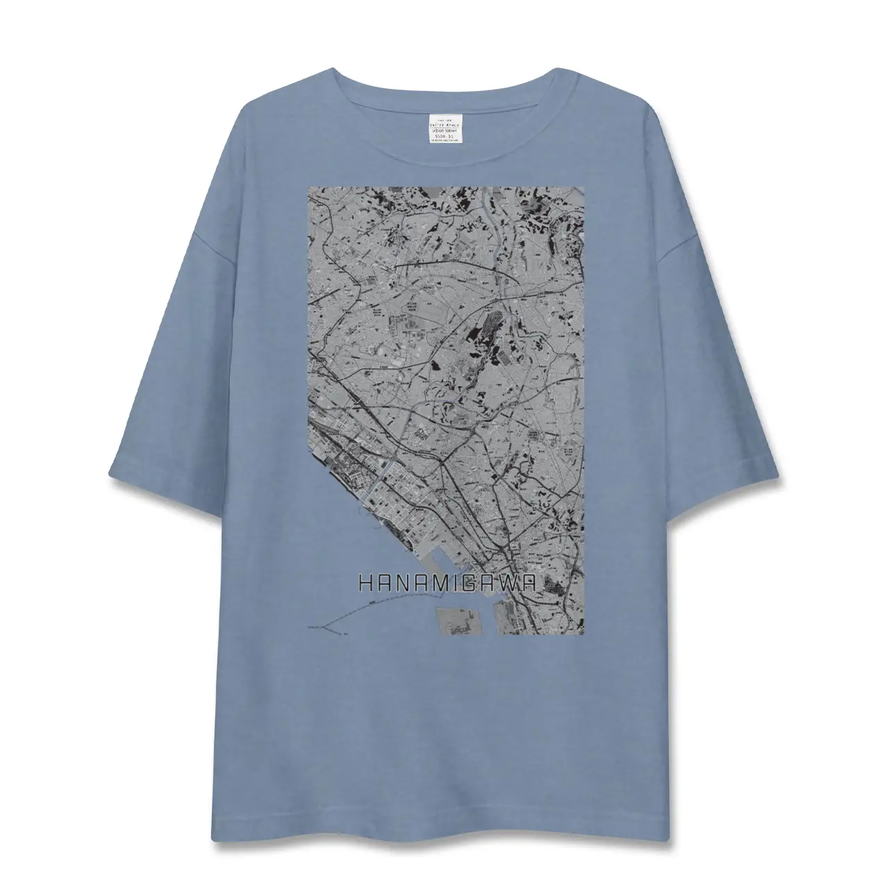 【花見川（千葉県）】地図柄ビッグシルエットTシャツ