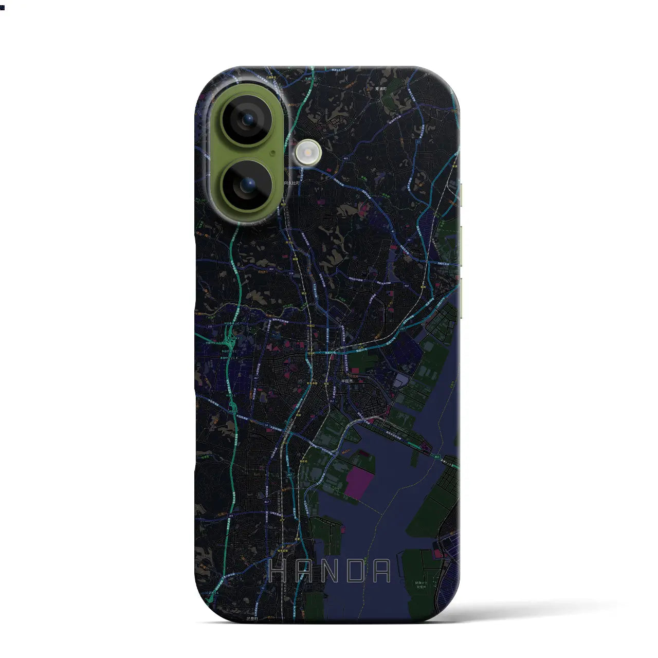 【半田（愛知県）】地図柄iPhoneケース（バックカバータイプ）