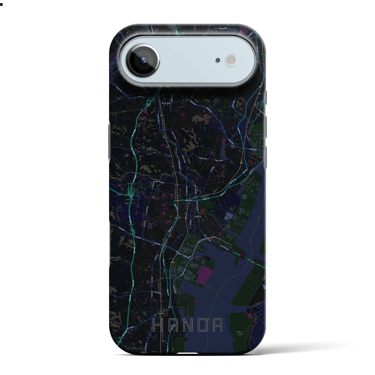 【半田（愛知県）】地図柄iPhoneケース（バックカバータイプ）