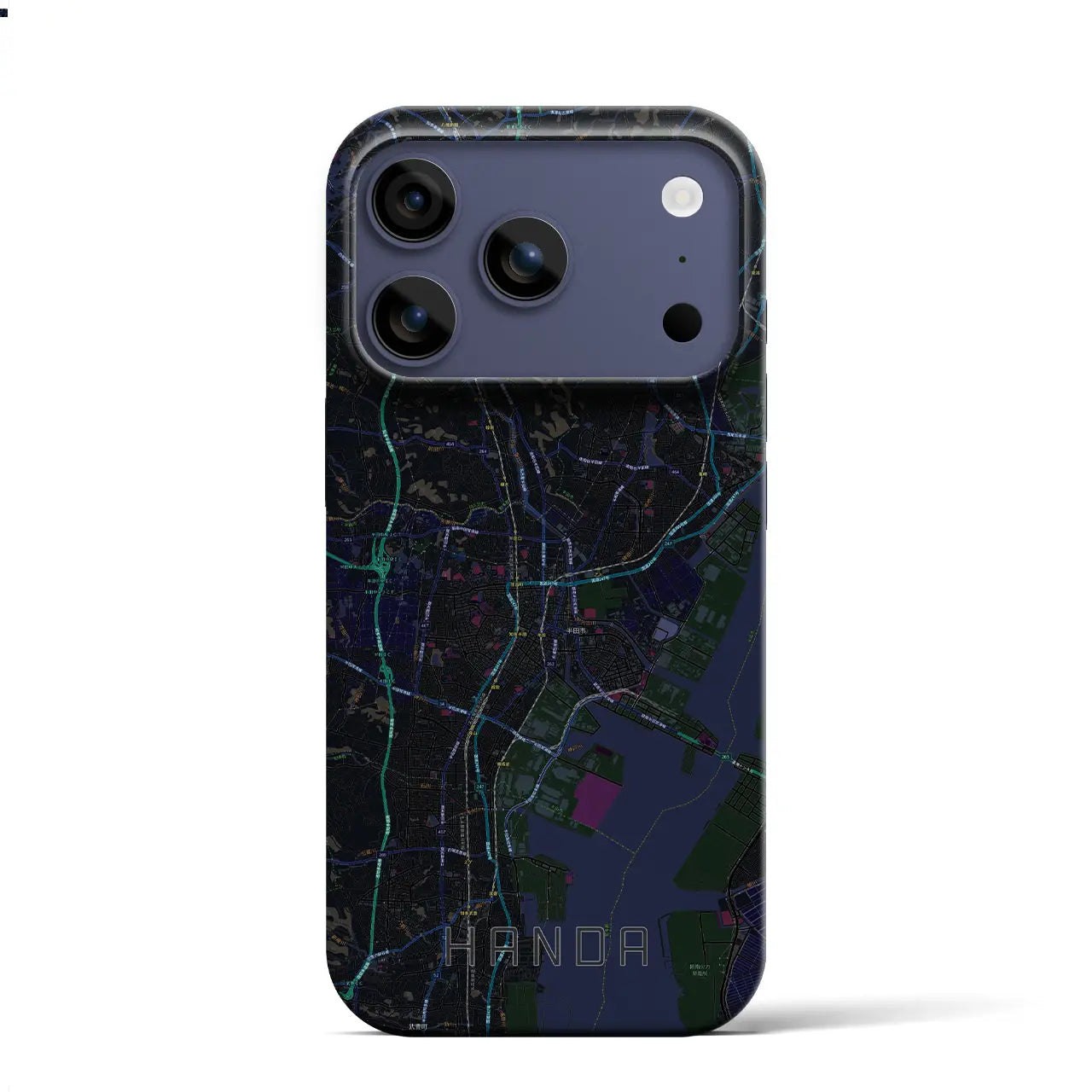 【半田（愛知県）】地図柄iPhoneケース（バックカバータイプ）