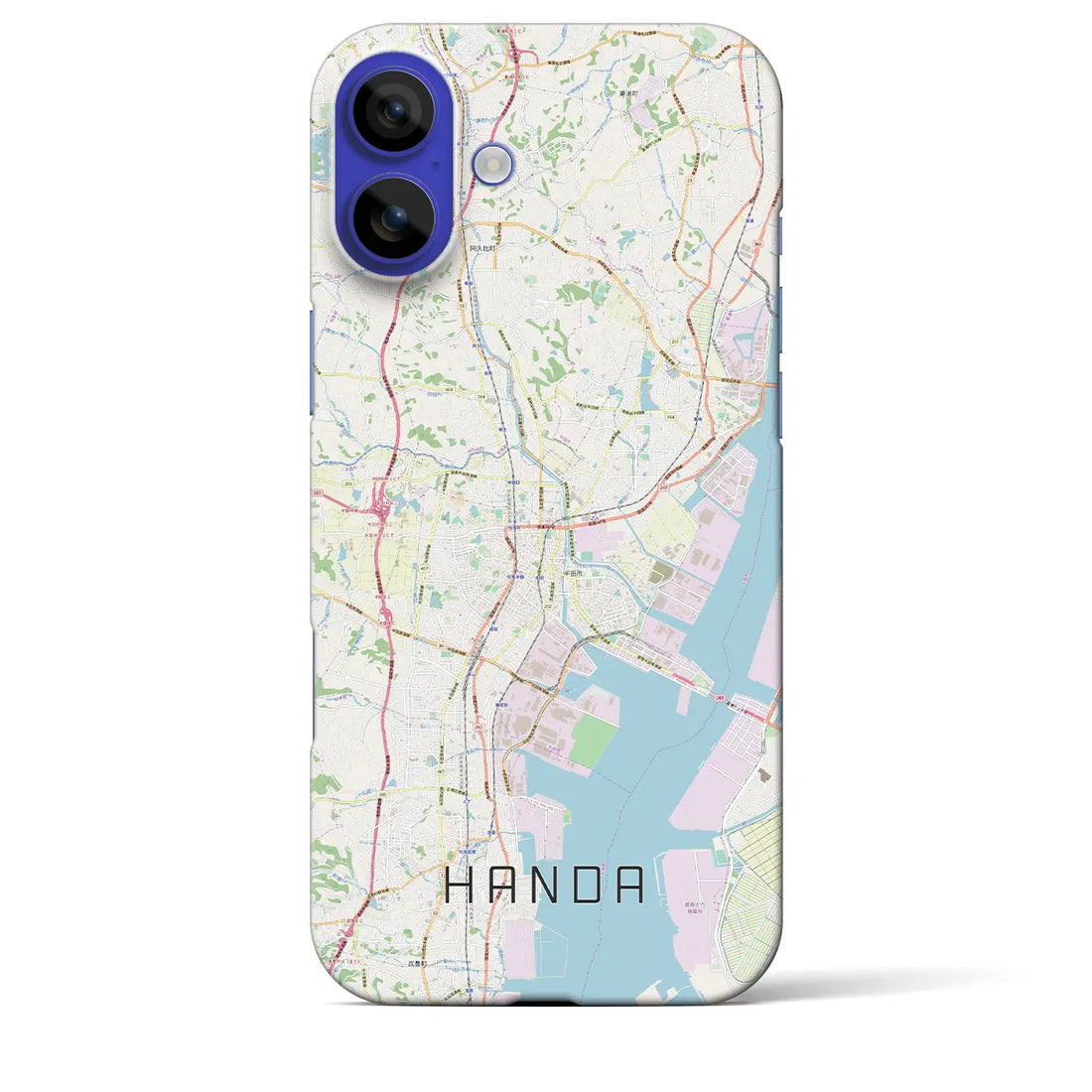 【半田(愛知県)】地図柄iPhoneケース(バックカバータイプ)ナチュラル・iPhone 16 Pro Max 用