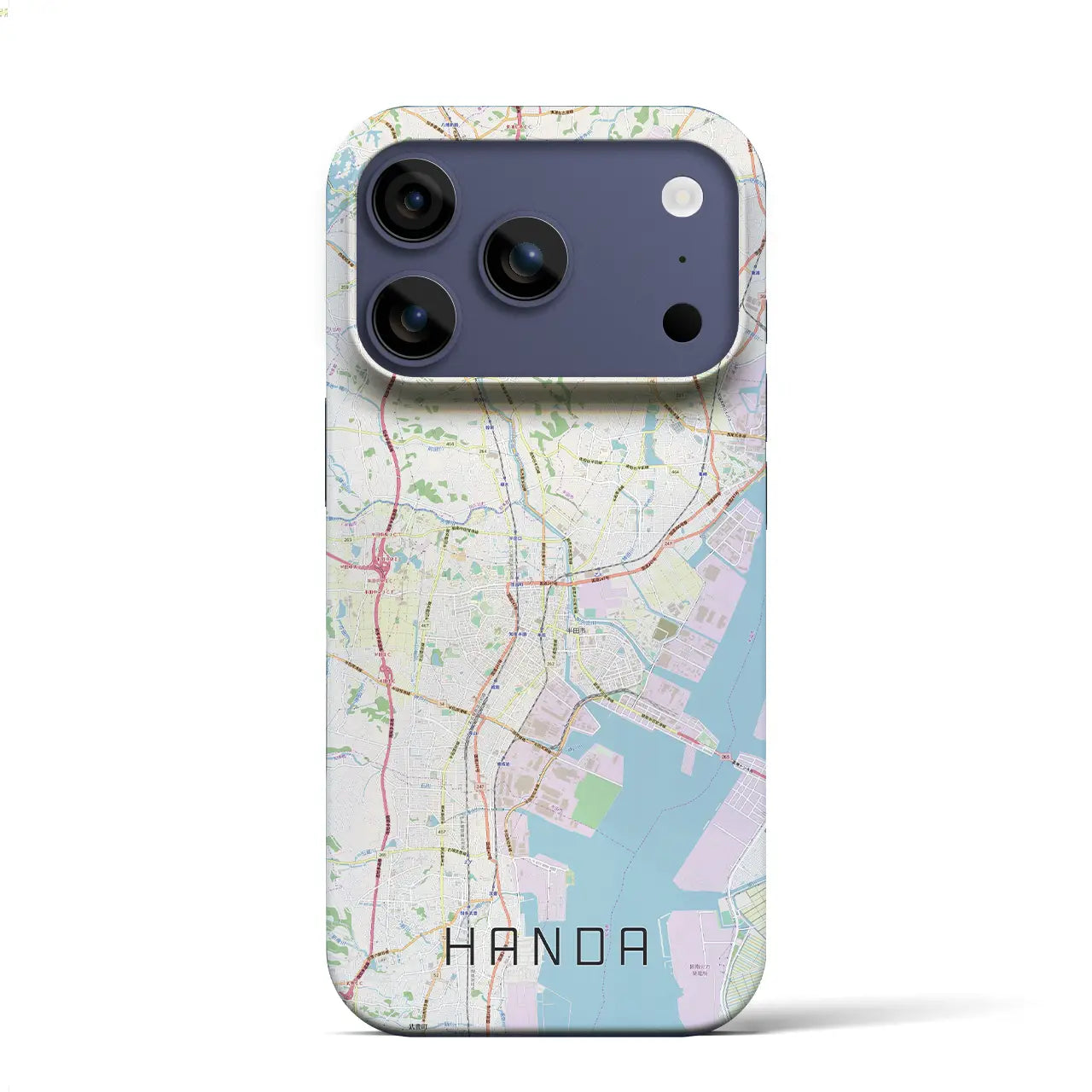 【半田（愛知県）】地図柄iPhoneケース（バックカバータイプ）