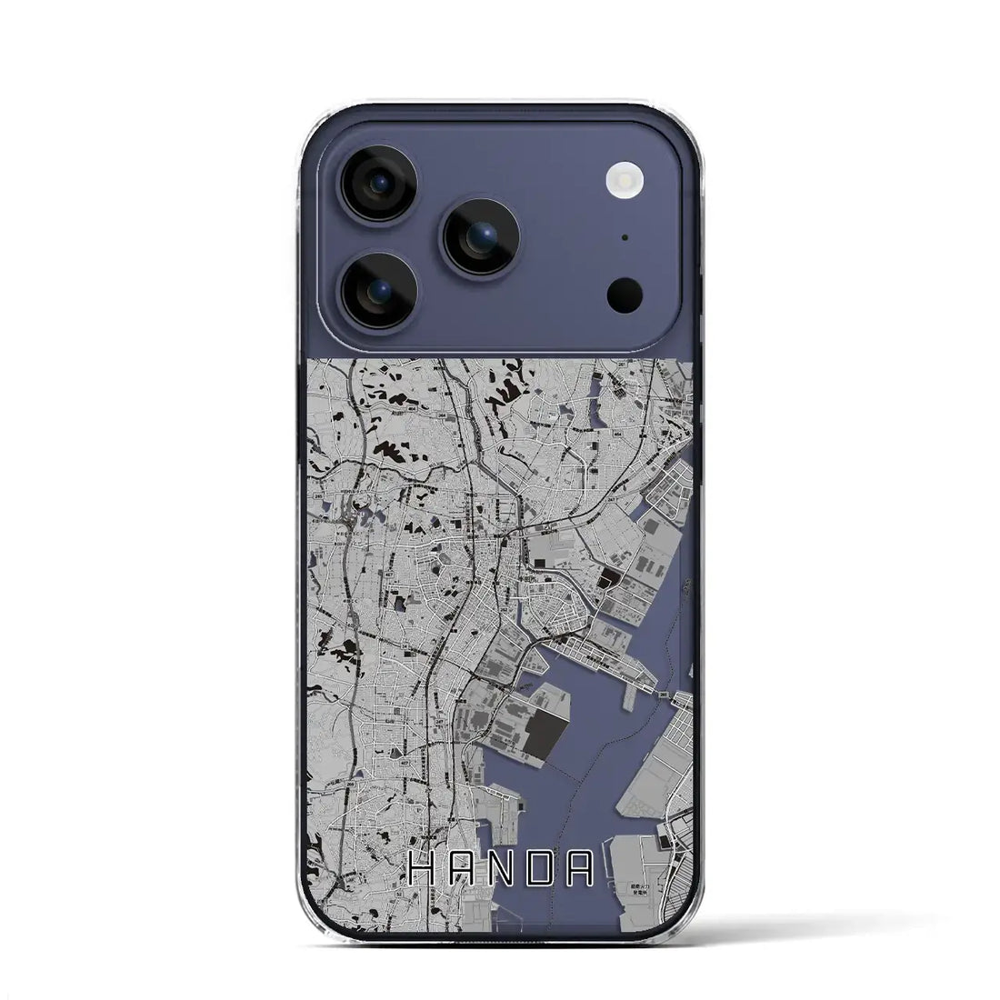 【半田(愛知県)】地図柄iPhoneケース(クリアタイプ)