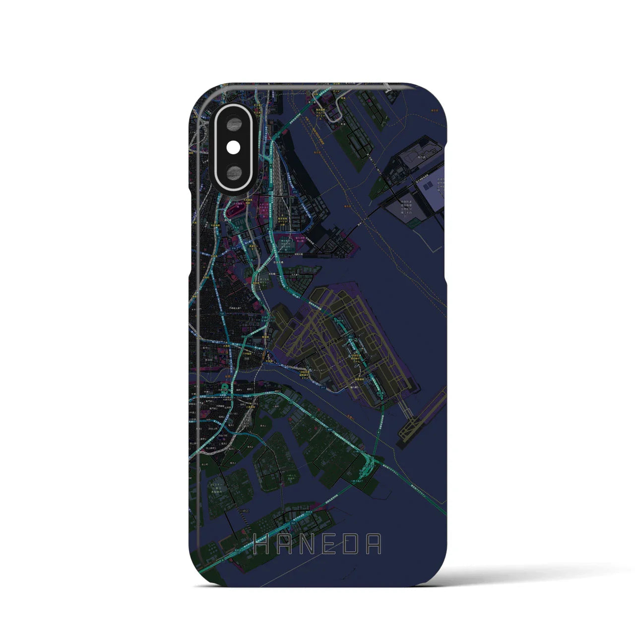 【羽田（東京都）】地図柄iPhoneケース（バックカバータイプ）