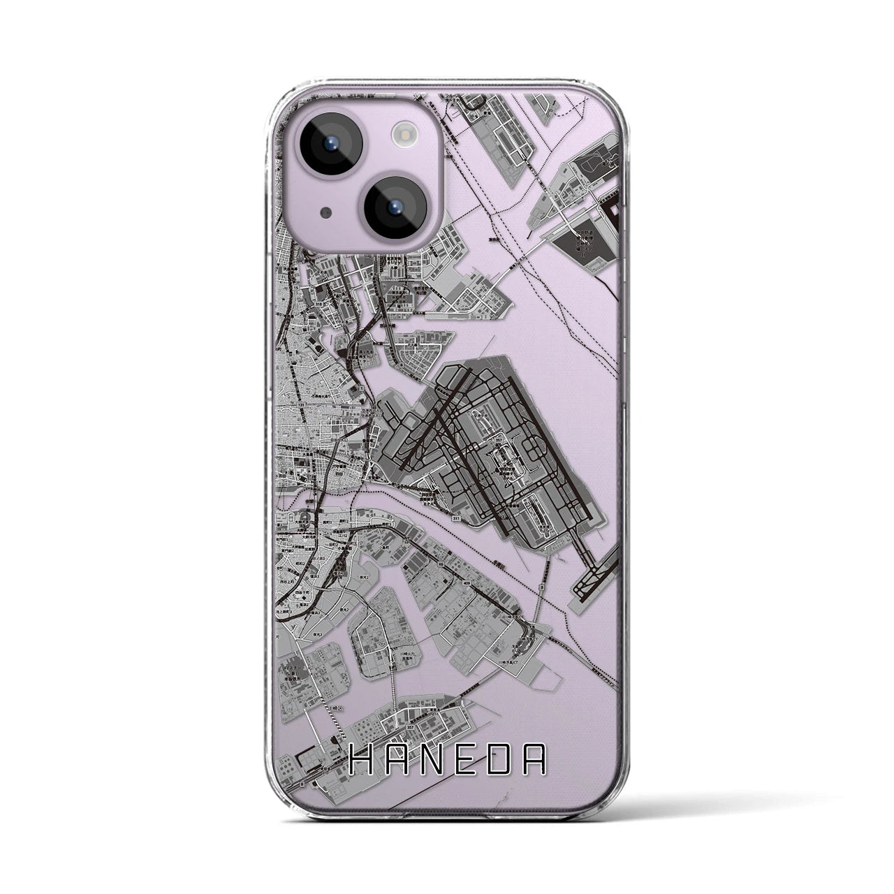 【羽田（東京都）】地図柄iPhoneケース（クリアタイプ）