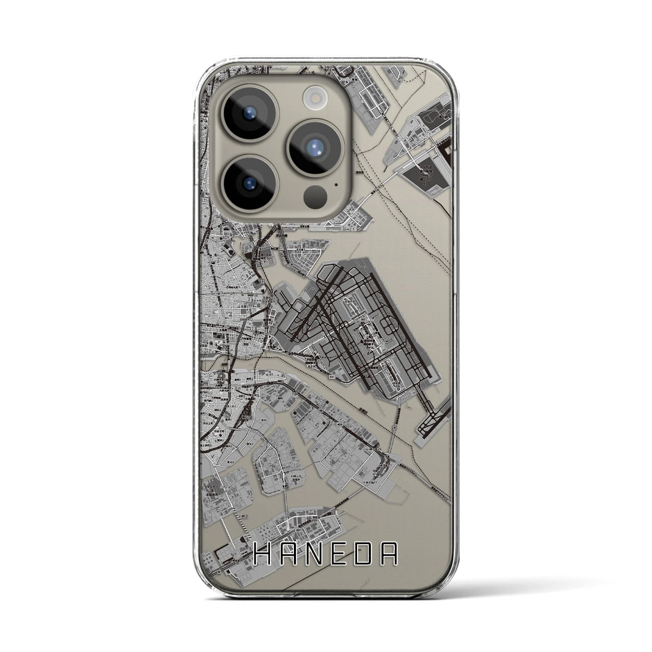 【羽田（東京都）】地図柄iPhoneケース（クリアタイプ）