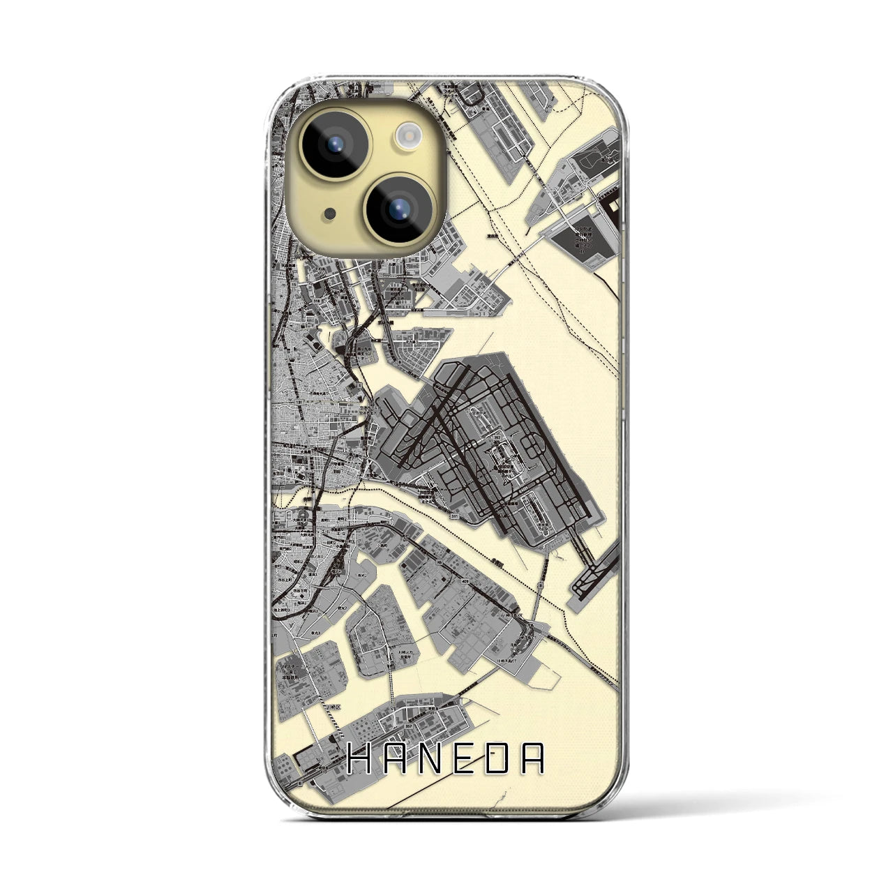 【羽田（東京都）】地図柄iPhoneケース（クリアタイプ）
