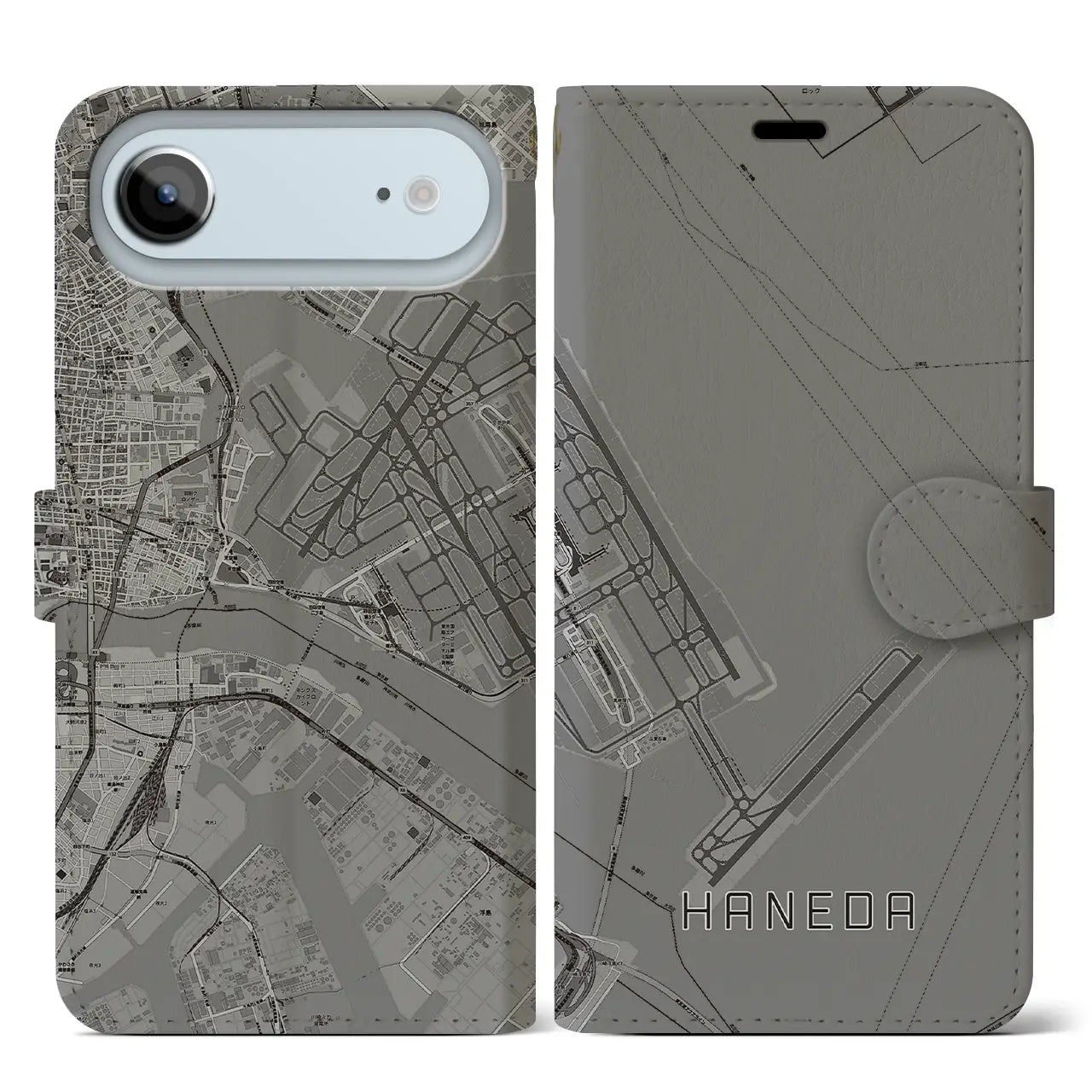 【羽田（東京都）】地図柄iPhoneケース（手帳タイプ）