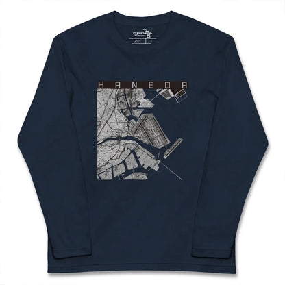 【羽田（東京都）】地図柄ロングスリーブTシャツ