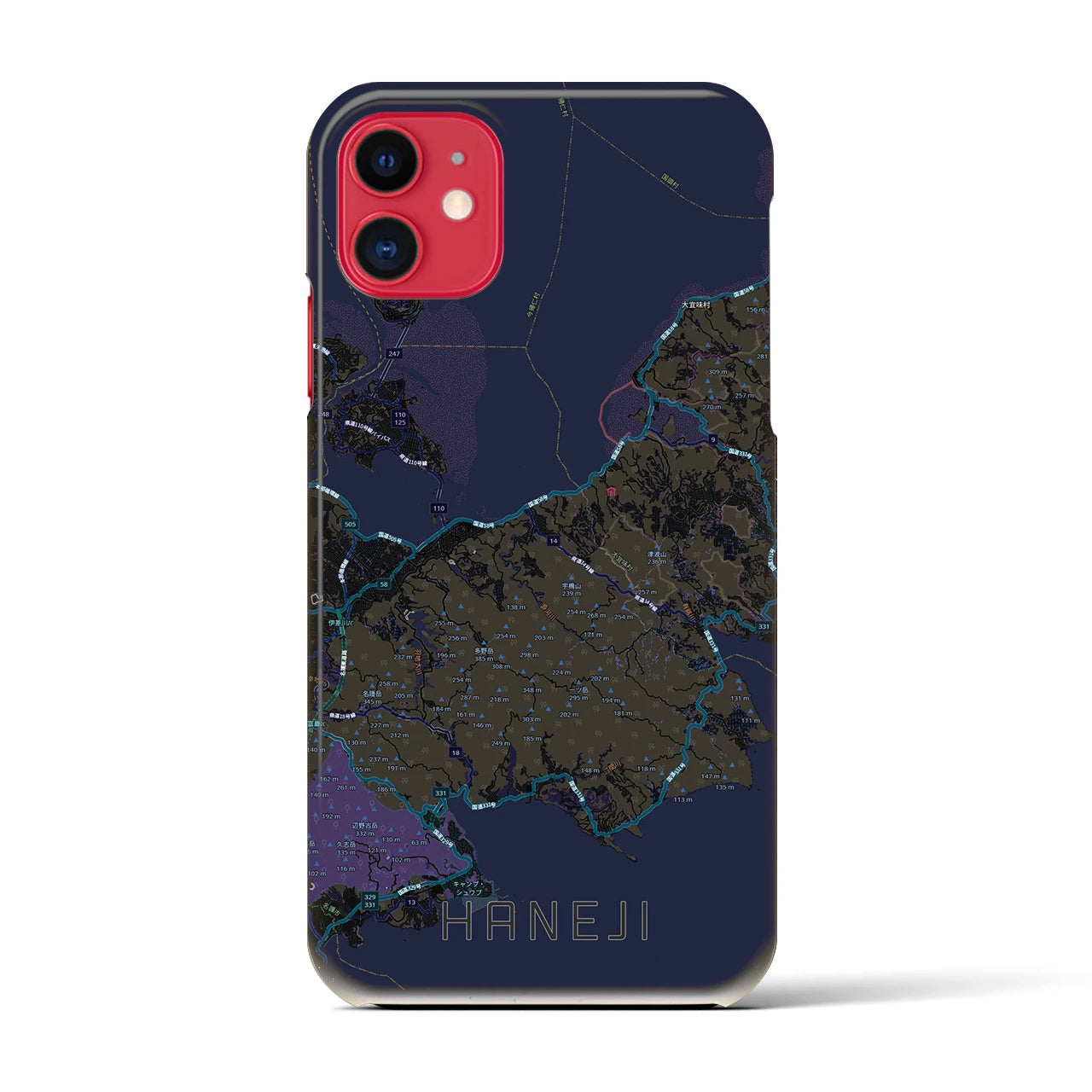 【羽地（沖縄県）】地図柄iPhoneケース（バックカバータイプ）