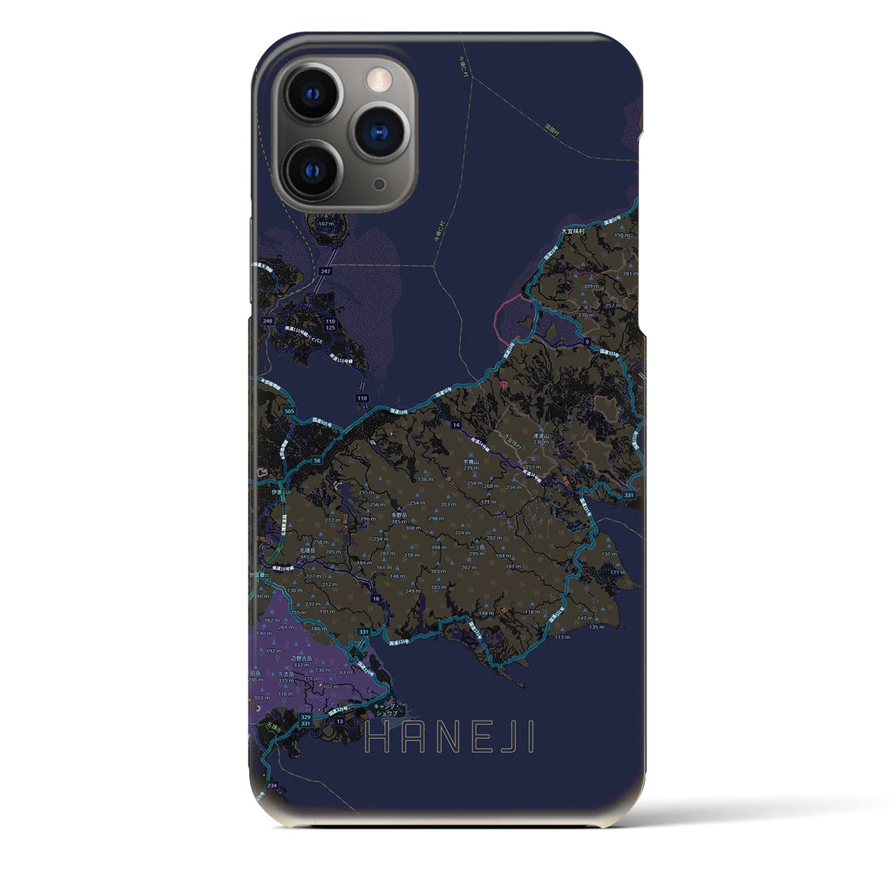 【羽地（沖縄県）】地図柄iPhoneケース（バックカバータイプ）
