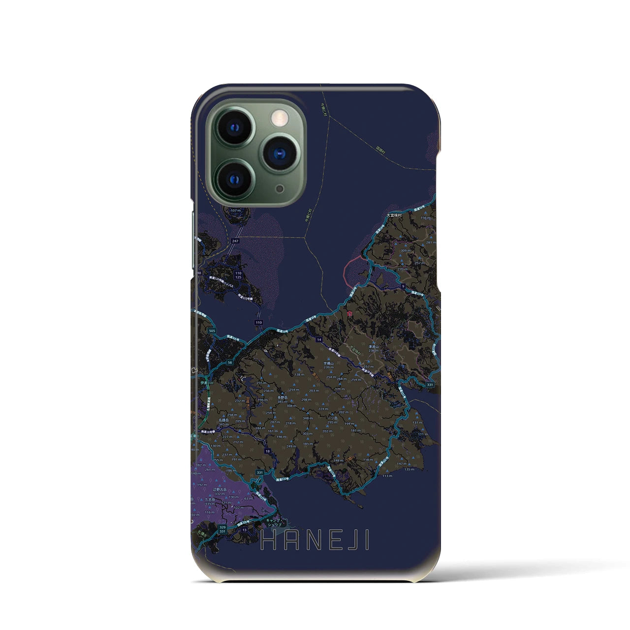 【羽地（沖縄県）】地図柄iPhoneケース（バックカバータイプ）