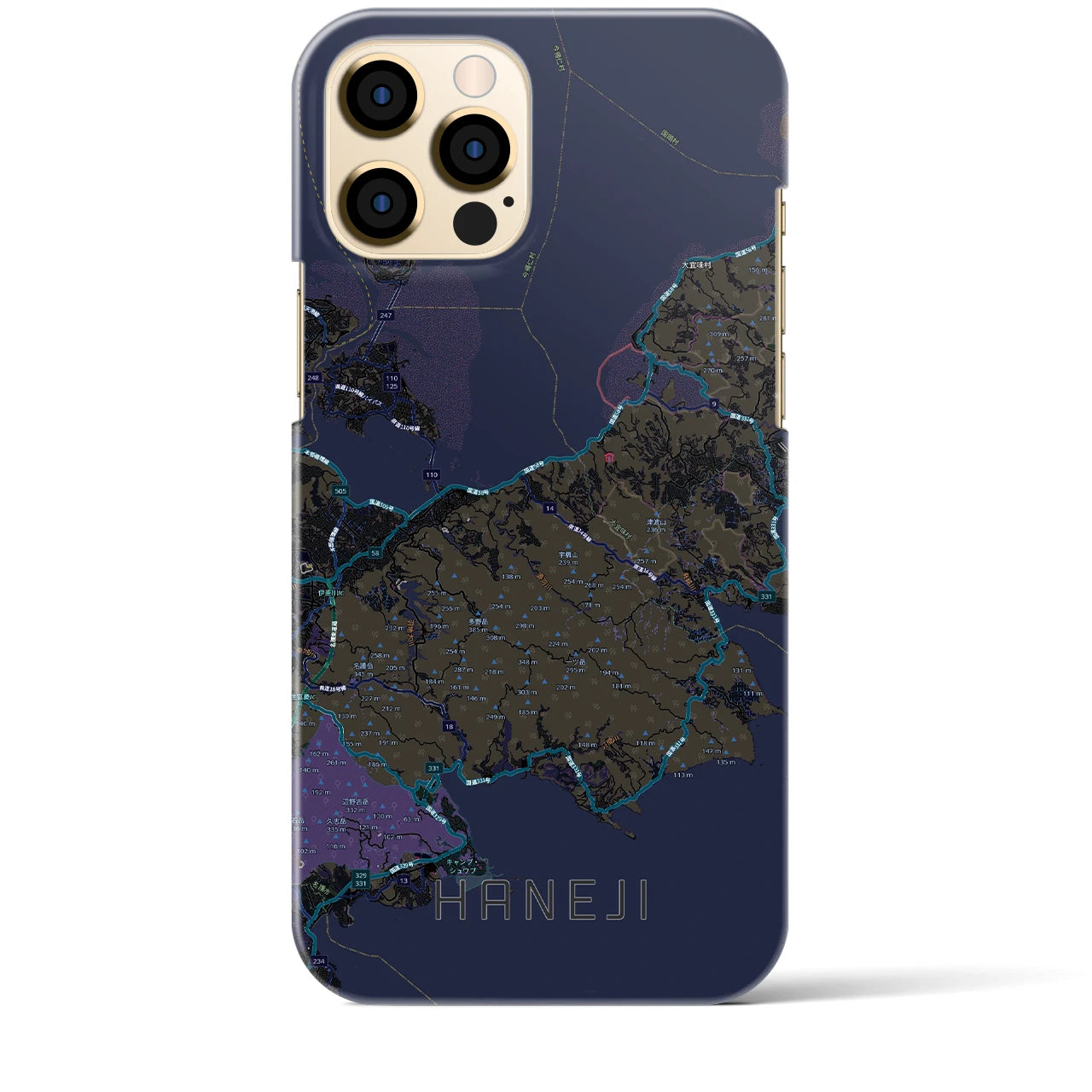 【羽地（沖縄県）】地図柄iPhoneケース（バックカバータイプ）