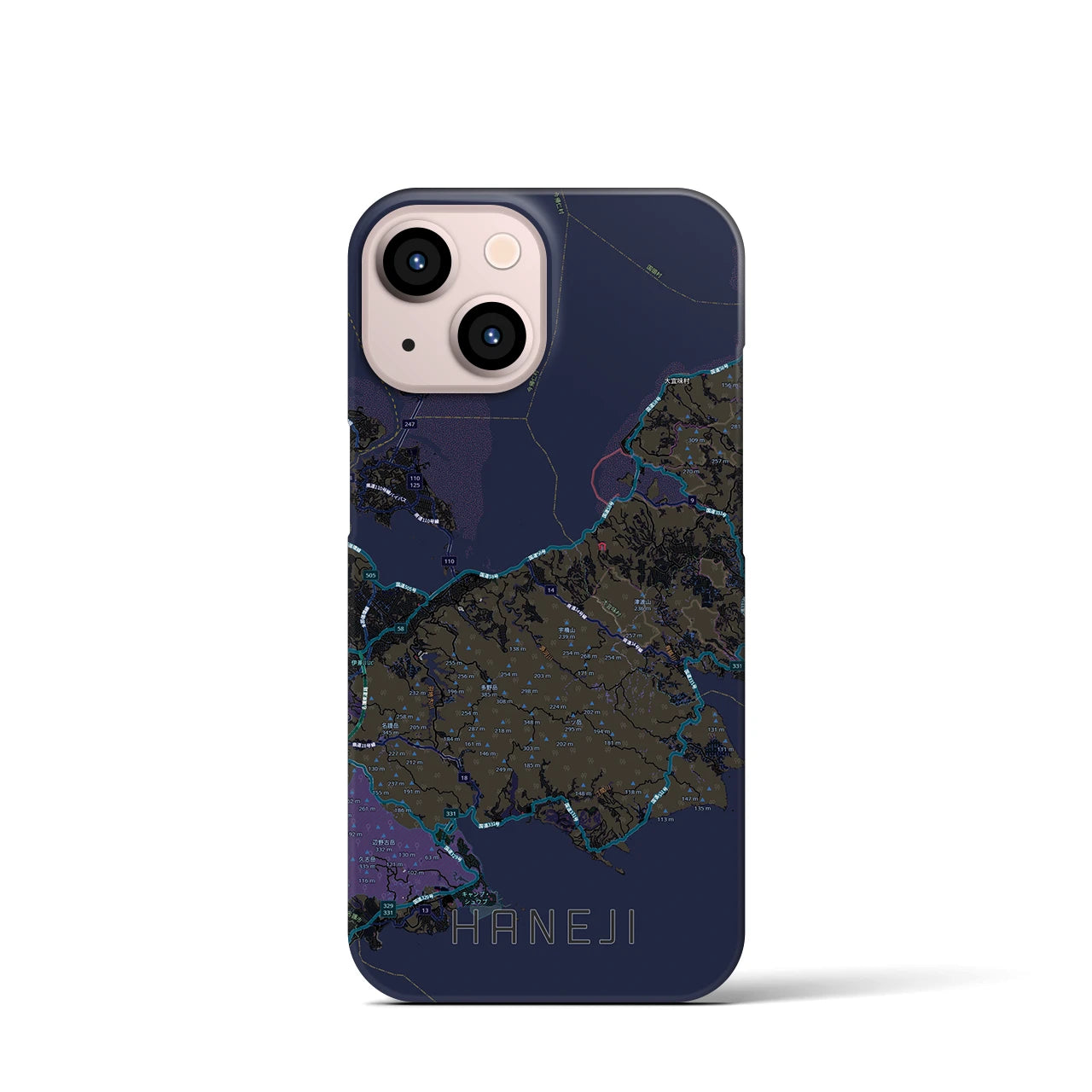 【羽地（沖縄県）】地図柄iPhoneケース（バックカバータイプ）