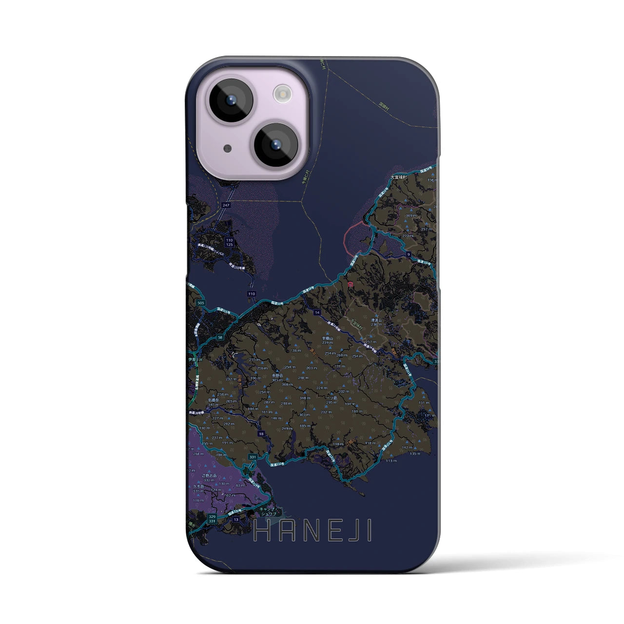 【羽地（沖縄県）】地図柄iPhoneケース（バックカバータイプ）