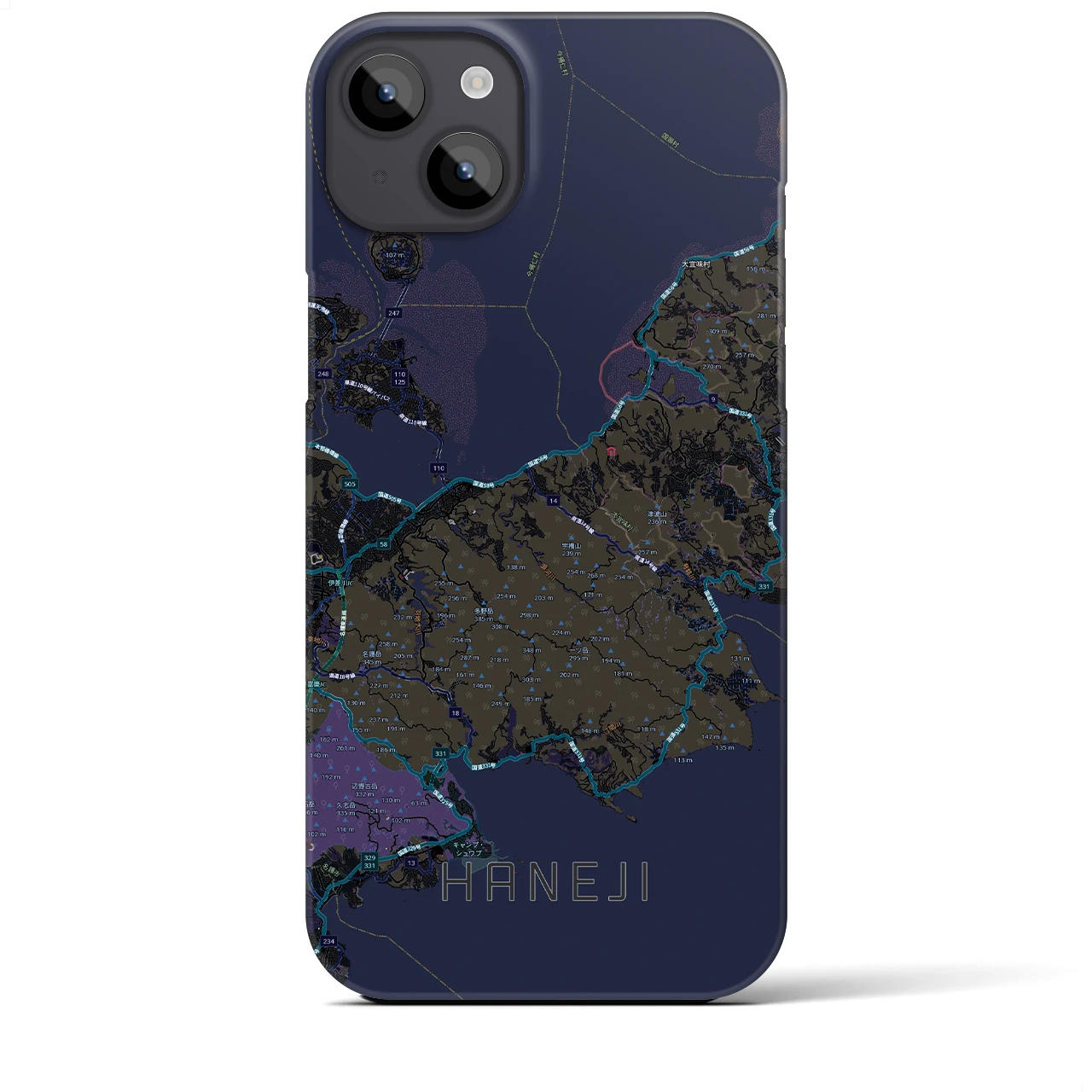 【羽地（沖縄県）】地図柄iPhoneケース（バックカバータイプ）