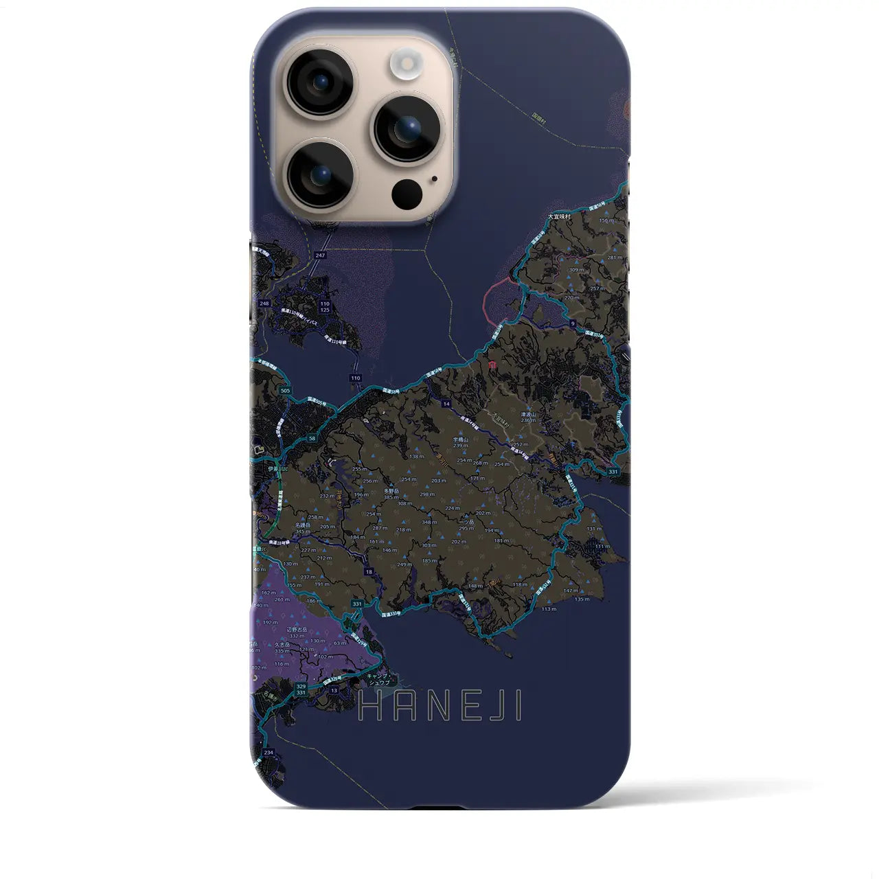 【羽地（沖縄県）】地図柄iPhoneケース（バックカバータイプ）